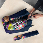 Personalized Melbourne Storm Umbrella Easter Mascot - Colorful Eggs Cartoon Style
