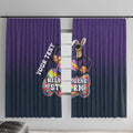 Personalized Melbourne Storm Window Curtain Easter Mascot - Colorful Eggs Cartoon Style