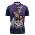 Personalized Melbourne Storm Zipper Polo Shirt Easter Mascot - Colorful Eggs Cartoon Style