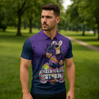 Personalized Melbourne Storm Zipper Polo Shirt Easter Mascot - Colorful Eggs Cartoon Style