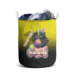 Personalized Penrith Panthers Laundry Basket Easter Mascot - Colorful Eggs Cartoon Style
