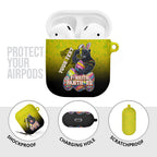 Personalized Penrith Panthers AirPods Case Easter Mascot - Colorful Eggs Cartoon Style