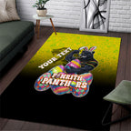 Personalized Penrith Panthers Area Rug Easter Mascot - Colorful Eggs Cartoon Style