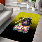 Personalized Penrith Panthers Area Rug Easter Mascot - Colorful Eggs Cartoon Style