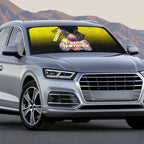 Personalized Penrith Panthers Auto Sun Shade Easter Mascot - Colorful Eggs Cartoon Style