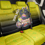 Personalized Penrith Panthers Back Car Seat Cover Easter Mascot - Colorful Eggs Cartoon Style