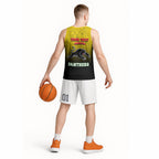 Personalized Penrith Panthers Basketball Jersey Easter Mascot - Colorful Eggs Cartoon Style