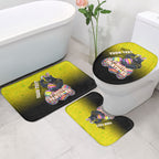 Personalized Penrith Panthers Bathroom Set Easter Mascot - Colorful Eggs Cartoon Style
