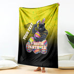 Personalized Penrith Panthers Blanket Easter Mascot - Colorful Eggs Cartoon Style