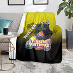Personalized Penrith Panthers Blanket Easter Mascot - Colorful Eggs Cartoon Style