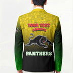Personalized Penrith Panthers Blazer Easter Mascot - Colorful Eggs Cartoon Style