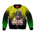 Personalized Penrith Panthers Bomber Jacket Easter Mascot - Colorful Eggs Cartoon Style
