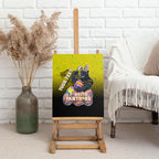 Personalized Penrith Panthers Canvas Wall Art Easter Mascot - Colorful Eggs Cartoon Style