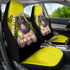 Personalized Penrith Panthers Car Seat Cover Easter Mascot - Colorful Eggs Cartoon Style