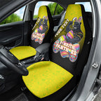 Personalized Penrith Panthers Car Seat Cover Easter Mascot - Colorful Eggs Cartoon Style