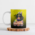 Personalized Penrith Panthers Ceramic Mug Easter Mascot - Colorful Eggs Cartoon Style