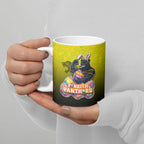 Personalized Penrith Panthers Ceramic Mug Easter Mascot - Colorful Eggs Cartoon Style