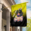 Personalized Penrith Panthers Garden Flag Easter Mascot - Colorful Eggs Cartoon Style