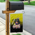 Personalized Penrith Panthers Garden Flag Easter Mascot - Colorful Eggs Cartoon Style