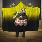 Personalized Penrith Panthers Hooded Blanket Easter Mascot - Colorful Eggs Cartoon Style