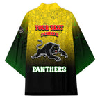 Personalized Penrith Panthers Kimono Easter Mascot - Colorful Eggs Cartoon Style