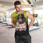 Personalized Penrith Panthers Men Tank Top Easter Mascot - Colorful Eggs Cartoon Style