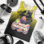 Personalized Penrith Panthers Men Tank Top Easter Mascot - Colorful Eggs Cartoon Style