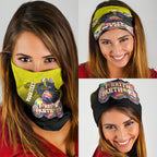 Personalized Penrith Panthers Neck Gaiter Easter Mascot - Colorful Eggs Cartoon Style