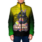 Personalized Penrith Panthers Padded Jacket Easter Mascot - Colorful Eggs Cartoon Style