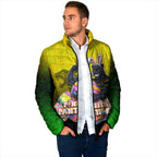 Personalized Penrith Panthers Padded Jacket Easter Mascot - Colorful Eggs Cartoon Style