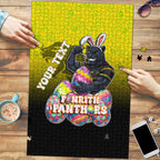 Personalized Penrith Panthers Puzzle Easter Mascot - Colorful Eggs Cartoon Style