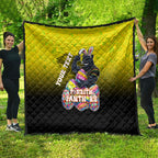 Personalized Penrith Panthers Quilt Easter Mascot - Colorful Eggs Cartoon Style