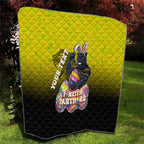 Personalized Penrith Panthers Quilt Easter Mascot - Colorful Eggs Cartoon Style