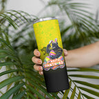 Personalized Penrith Panthers Skinny Tumbler Easter Mascot - Colorful Eggs Cartoon Style