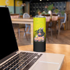 Personalized Penrith Panthers Skinny Tumbler Easter Mascot - Colorful Eggs Cartoon Style