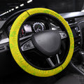 Penrith Panthers Steering Wheel Cover Easter Mascot - Colorful Eggs Cartoon Style