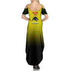 Personalized Penrith Panthers Summer Maxi Dress Easter Mascot - Colorful Eggs Cartoon Style