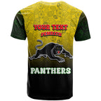 Personalized Penrith Panthers T Shirt Easter Mascot - Colorful Eggs Cartoon Style