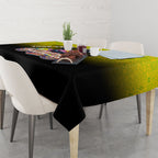 Personalized Penrith Panthers Tablecloth Easter Mascot - Colorful Eggs Cartoon Style