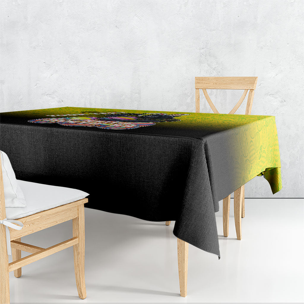Personalized Penrith Panthers Tablecloth Easter Mascot - Colorful Eggs Cartoon Style