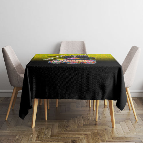 Personalized Penrith Panthers Tablecloth Easter Mascot - Colorful Eggs Cartoon Style