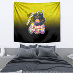 Personalized Penrith Panthers Tapestry Easter Mascot - Colorful Eggs Cartoon Style