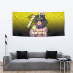 Personalized Penrith Panthers Tapestry Easter Mascot - Colorful Eggs Cartoon Style