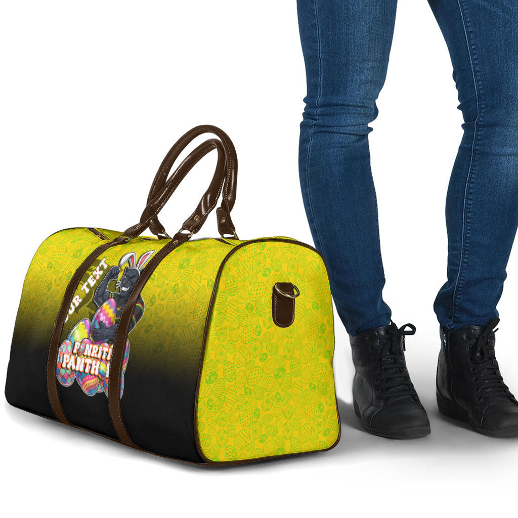 Personalized Penrith Panthers Travel Bag Easter Mascot - Colorful Eggs Cartoon Style