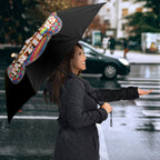 Personalized Penrith Panthers Umbrella Easter Mascot - Colorful Eggs Cartoon Style