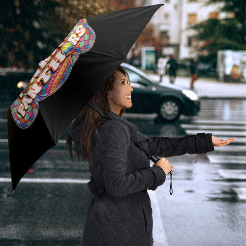Personalized Penrith Panthers Umbrella Easter Mascot - Colorful Eggs Cartoon Style