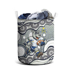 North Queensland Cowboys Laundry Basket Aboriginal Dot Pattern - Rugby Mascot Heritage Pride