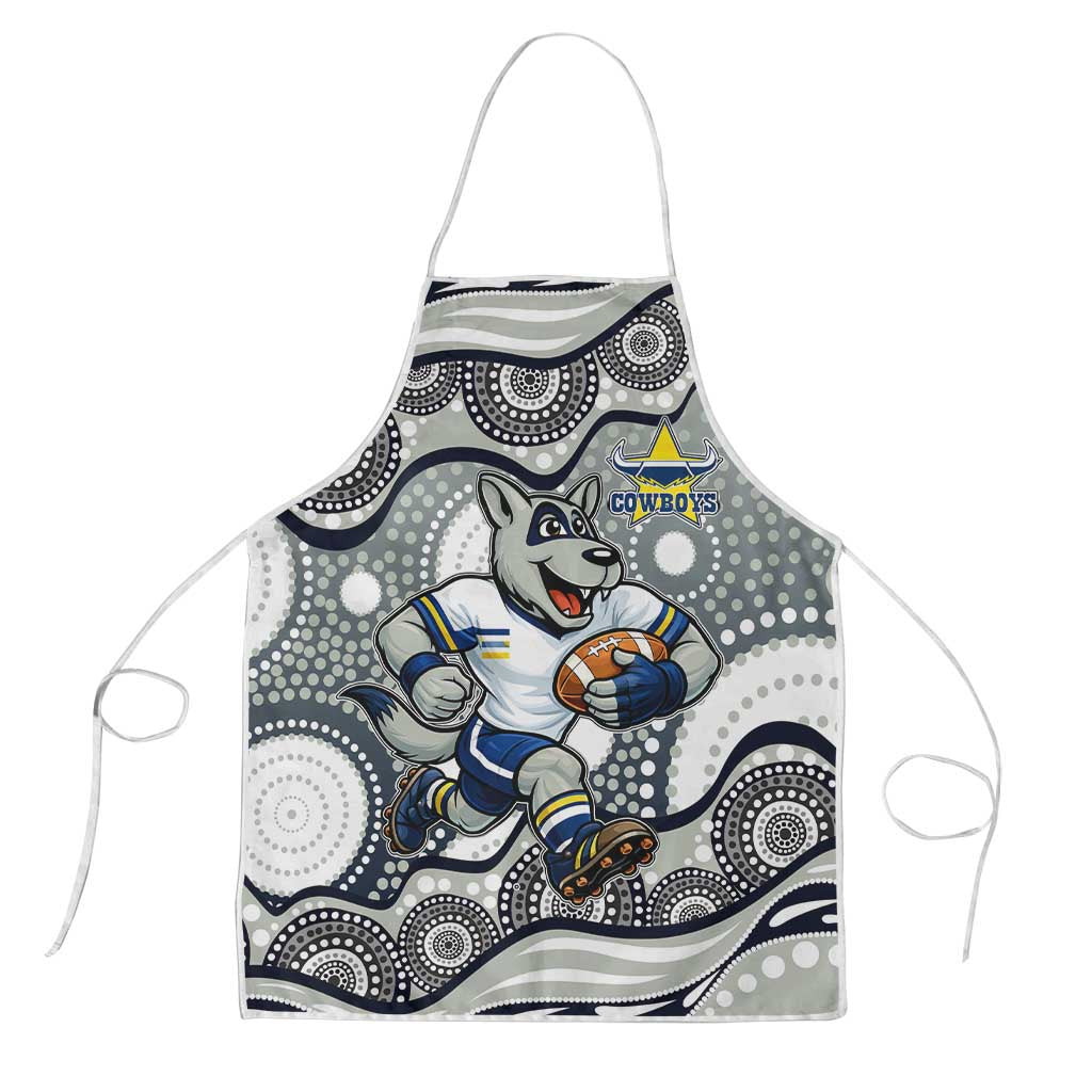 North Queensland Cowboys Apron Aboriginal Dot Pattern - Rugby Mascot Heritage Pride