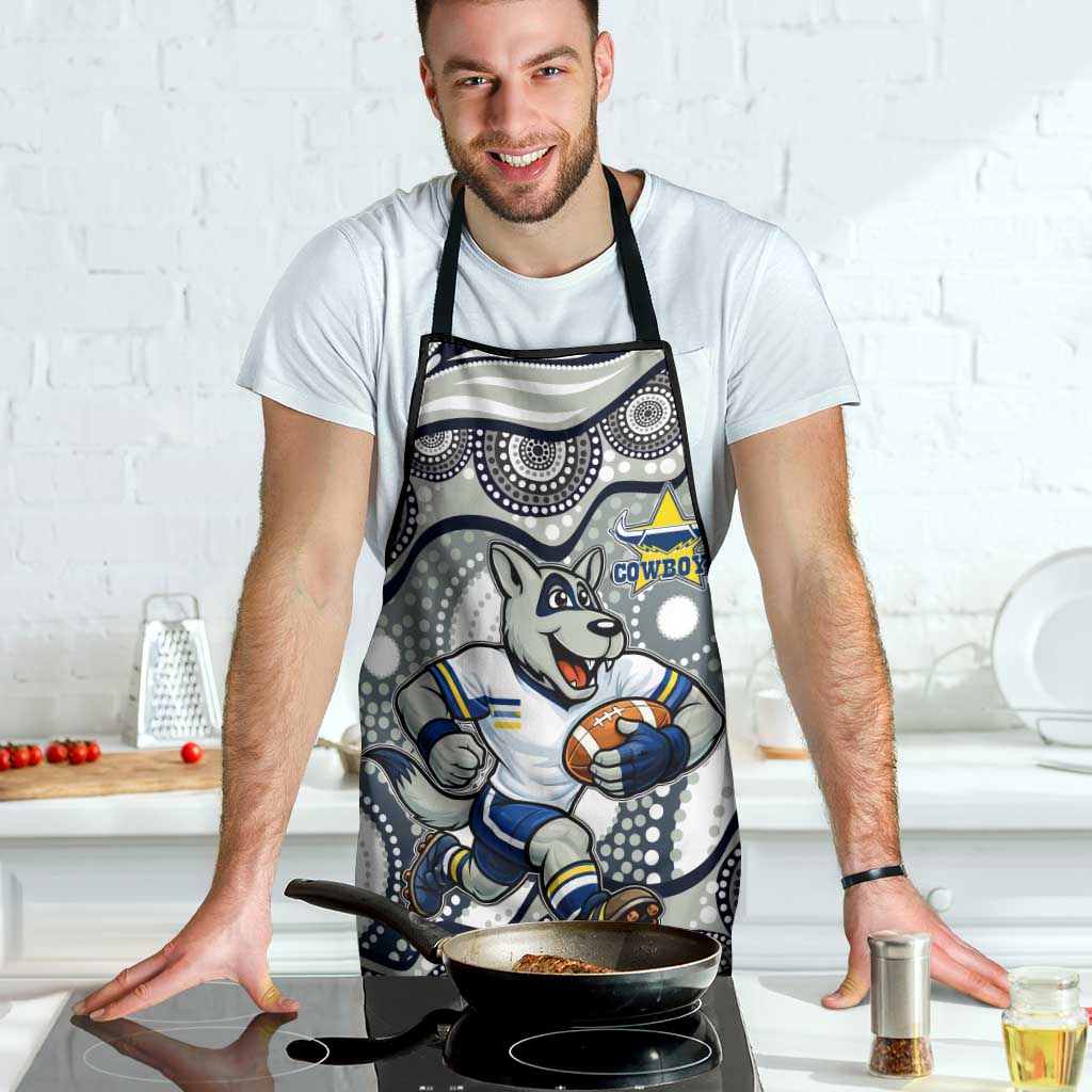 North Queensland Cowboys Apron Aboriginal Dot Pattern - Rugby Mascot Heritage Pride