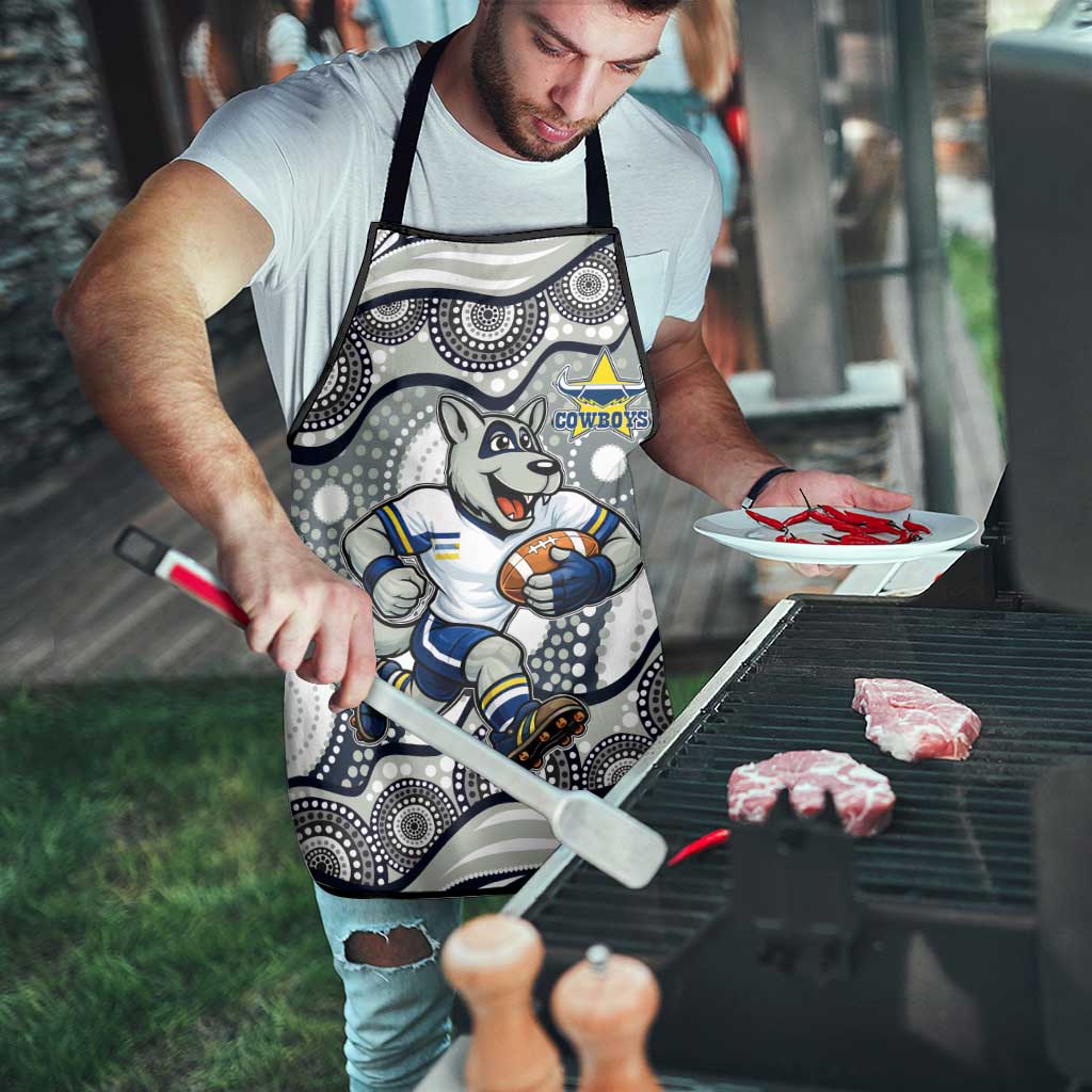 North Queensland Cowboys Apron Aboriginal Dot Pattern - Rugby Mascot Heritage Pride